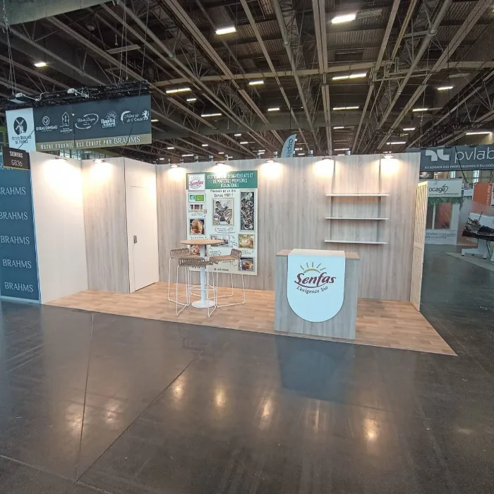 Stand SENFAS conçu par Make Your Stand au salon Serbotel à Nantes